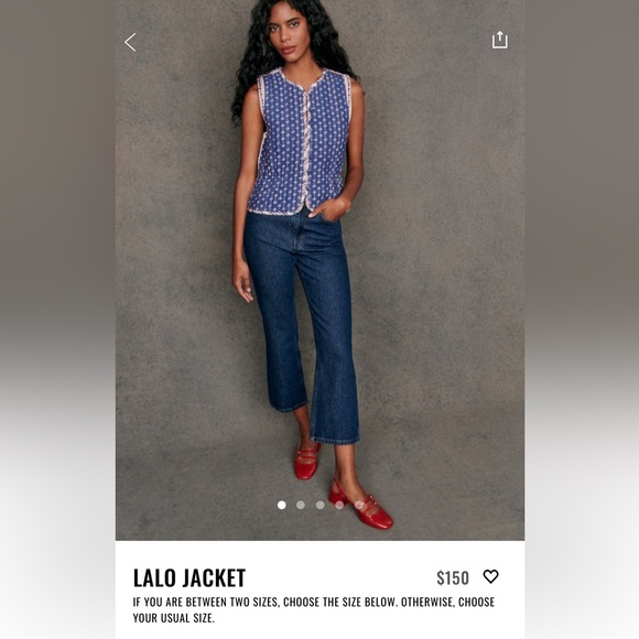 Sezane quilted reversible vest -SIZE US4 *nwt* - Picture 6 of 6